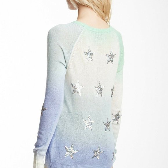 Wildfox Star Gazer Sequin Sweater, Starlight, XS - Picture 2 of 7